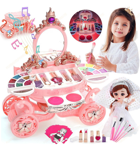 Maquillaje Juguete Para Niñas Con Muñecas Musica Y Luces