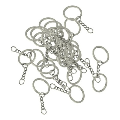 Llavero Dividido De Aleación De 30 Piezas Con Cadenas De 28