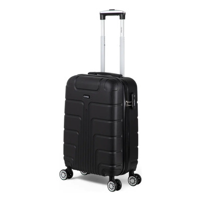 Maleta Rumbo 20 Pulgadas para Cabina Avión 55 × 40 × 25 con Candado, Carcasa ABS, Ligera y con Ruedas Giratorias; Perfecta como Carry On 10 kg para Viajes Turísticos o de Negocios - Color Negro | Meses sin interés