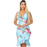 Vestido Floral Casamento Civil Batismo Moda Primavera Verão