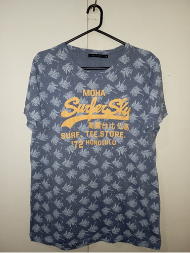 Remera Manga Corta Azul Moha Talle Xl