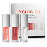 Set De 3 Aceites Para Labios Lip Glow Oil Gloss Hidratante