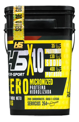 Proteína Whey Hidrolizada Zero Hs 10 Kg Sabores Hiper Sport