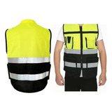 Chaleco De Seguridad Reflectante Amarillo Negro Xxl 180