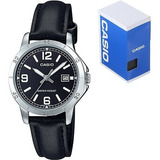 Reloj Casio Ltp-v004l-1budf Cuarzo Mujer Color De La Correa Negro