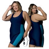 Maio Plus Size Hidroginastica Natação Macaquinho Selene