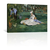 Cuadro Canvas Familia Monet En Su Jardin Por Eduard Manet