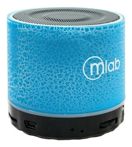 Parlante Bluetooth Microlab Mini Cilindro Color Azul