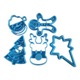 Cortadores Moldes De Galletas Navidad Pack 5 Unidades