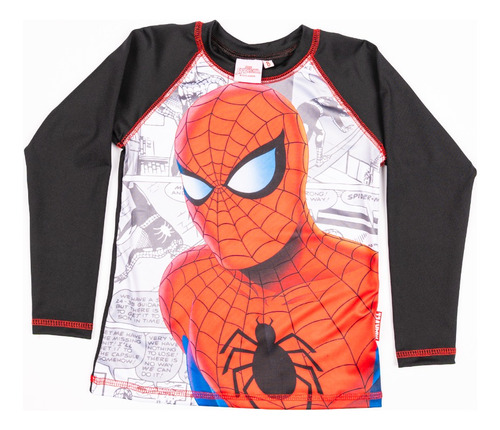 Remera Uv Niño Spiderman Proteccion Solar Marvel Original