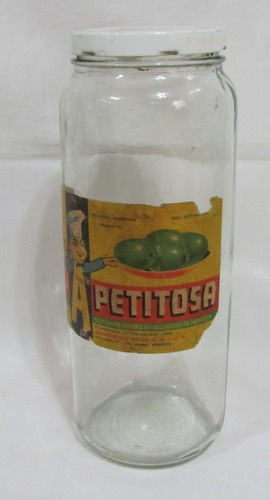 Antiguo Frasco De Aceitunas La Apetitosa. Georgalos