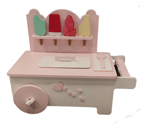 Carrito De Helados Juguete Madera. Linea Montessori