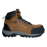 Bota Industrial Casco De Seguridad Piel Hombre Marron Court