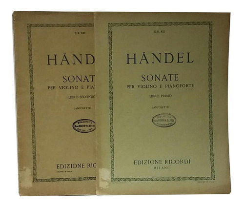 Händel, Sonate Per Violino E Pianoforte, 2 T, Ricordi Italia