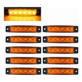 Luz Lateral Camión/barco/remolque Amber 6led 12v 10pc