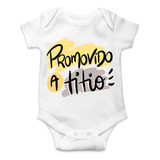 Body De Bebê Personalizado Temático Promovido A Titio Tio 