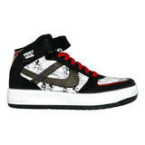 Tenis Panam Bota Meztli Comic Mickey Negro Hombre Mujer 