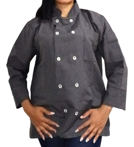 Chaqueta Chef Cruzada Mao Bolsillos 