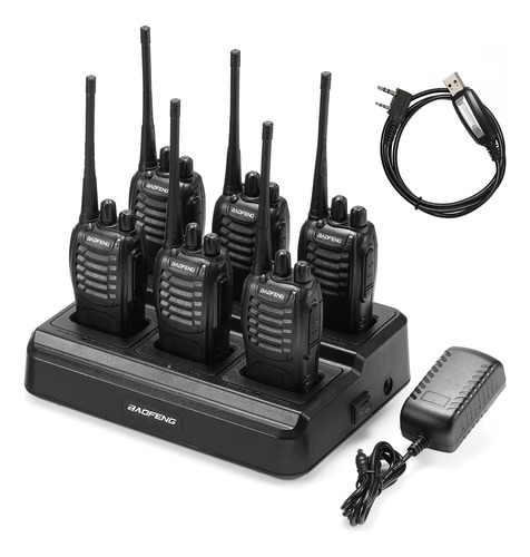 6 Piezas Baofeng Bf-888s Walkie Talkie Para Adultos, Radio B