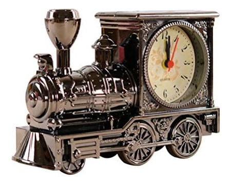 Favomoto Reloj Despertador Modelo De Tren Estilo Vintage Par