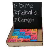 Silabario Simple Con Pizarron + Porta Letras