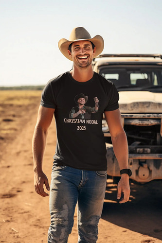 Playera Christian Nodal, Tour, 25 Calidad Tela 100% Premium.