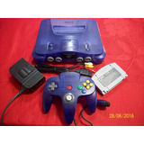 Belo Nintendo 64 Roxo Uva Transparente Mult Sabores Completo