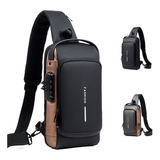 Bolsa Deportiva Antirrobo For Hombre Con Carga Usb