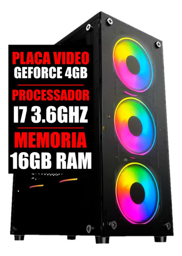 Pc Gamer Intel I7 / Placa Geforce 4gb / Ssd 480gb / 16g Ram