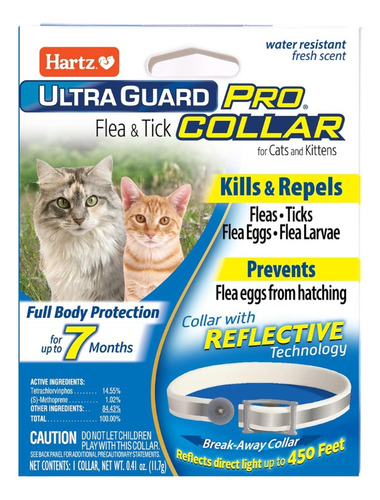 Hartz Collar Anti Pulgas Parásitos Gatos Gaticos 