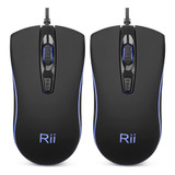 Rii Rm105, Mouse Con Cable, Mouse De Ordenador, Colorido Rgb