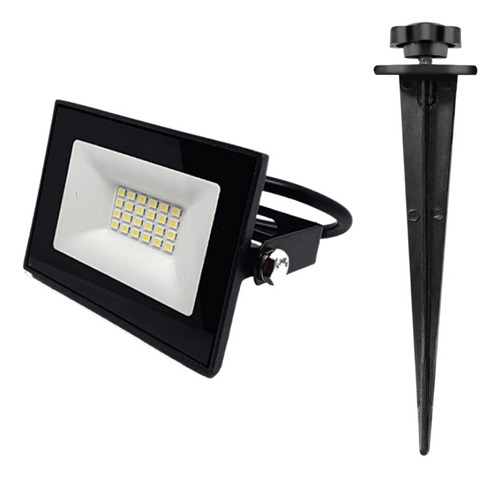 Reflector Led 20w Con Jabalina Pinche Apto Exterior Jardín