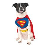 Traje De Dc Comics Para Mascotas, Superman, Grande.
