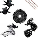 Kit Shimano Altus 3x8v Cambio Cassete K7 Corrente Trocadores