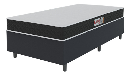 Cama Box Colchão Solteiro Espuma D20 Malibu 78cm Preto