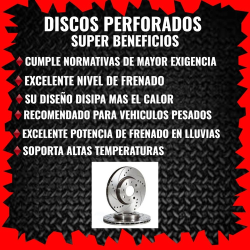 Discos De Frenos Perforados Tras Jeep Cherokee Kk 2011 53044 Foto 3