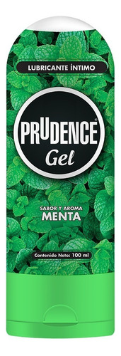 Lubricante Íntimo Prudence En Gel Aroma Y Sabor Menta 100 Mililitros