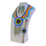 Set Collar Largo Girasol Fleco Mujer