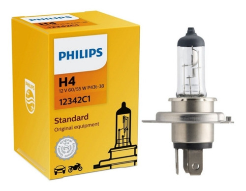 Lampada Philips Automotiva Mod H4  12v 60/55w Original12342