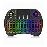 Mini Teclado Com Touchpad Wireless 2.4g Iluminado Bk-bti8led