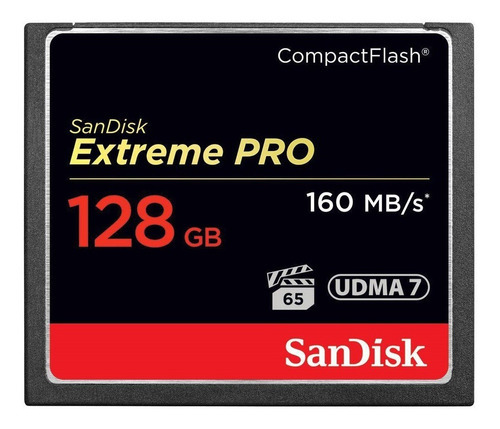 Cartão Compact Flash Cf Sandisk 128gb Extreme Pro Udma