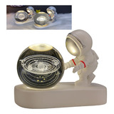 3d Lamp Spaceman Bola De Cristal Luz Nocturna Sistema Solar