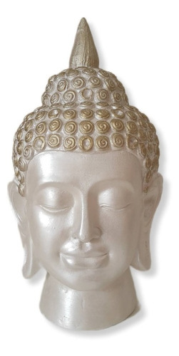 Estátua Cabeça Hindu Meditação 20cm Pérola E Pérola/dourada