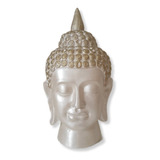 Estátua Cabeça Hindu Meditação 20cm Pérola E Pérola/dourada