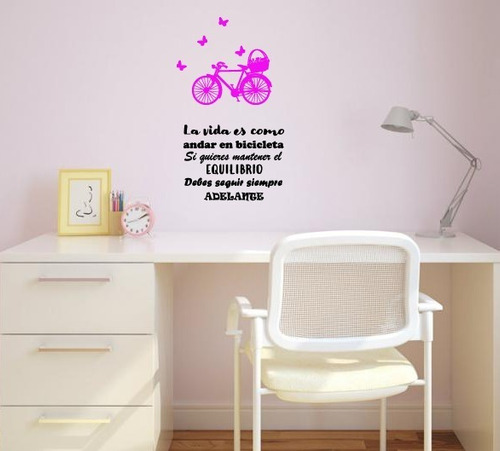 Vinilo Decorativo Adhesivo Frases Bicicleta Living
