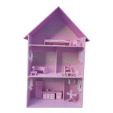 Casita De Muñecas Valicreaciones C/muebles Y Acc Para Barbie