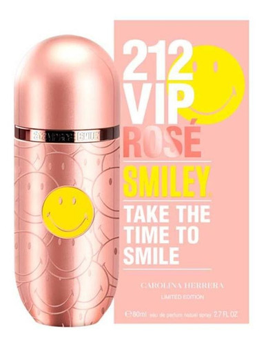 Carolina Herrera 212 Vip Rose Smiley Edp 80 Ml Edicion Ltda