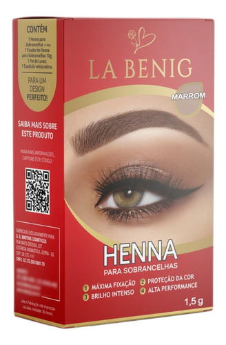 Henna P/ Sobrancelhas La Benig Rena Profissional 1.5g