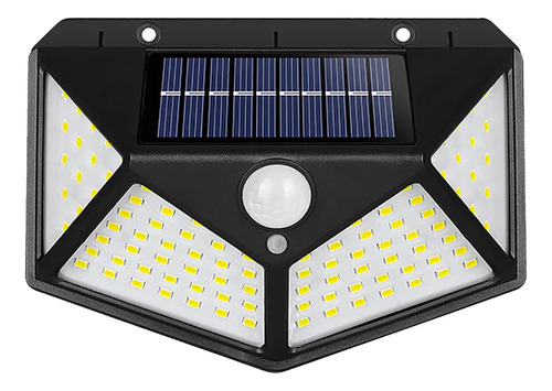 Lampara Solar 100 Led Exterior + Sensor De Movimiento