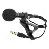Microfone Lapela Voxlink Smartphone Profissional Stereo P3 Cor Preto